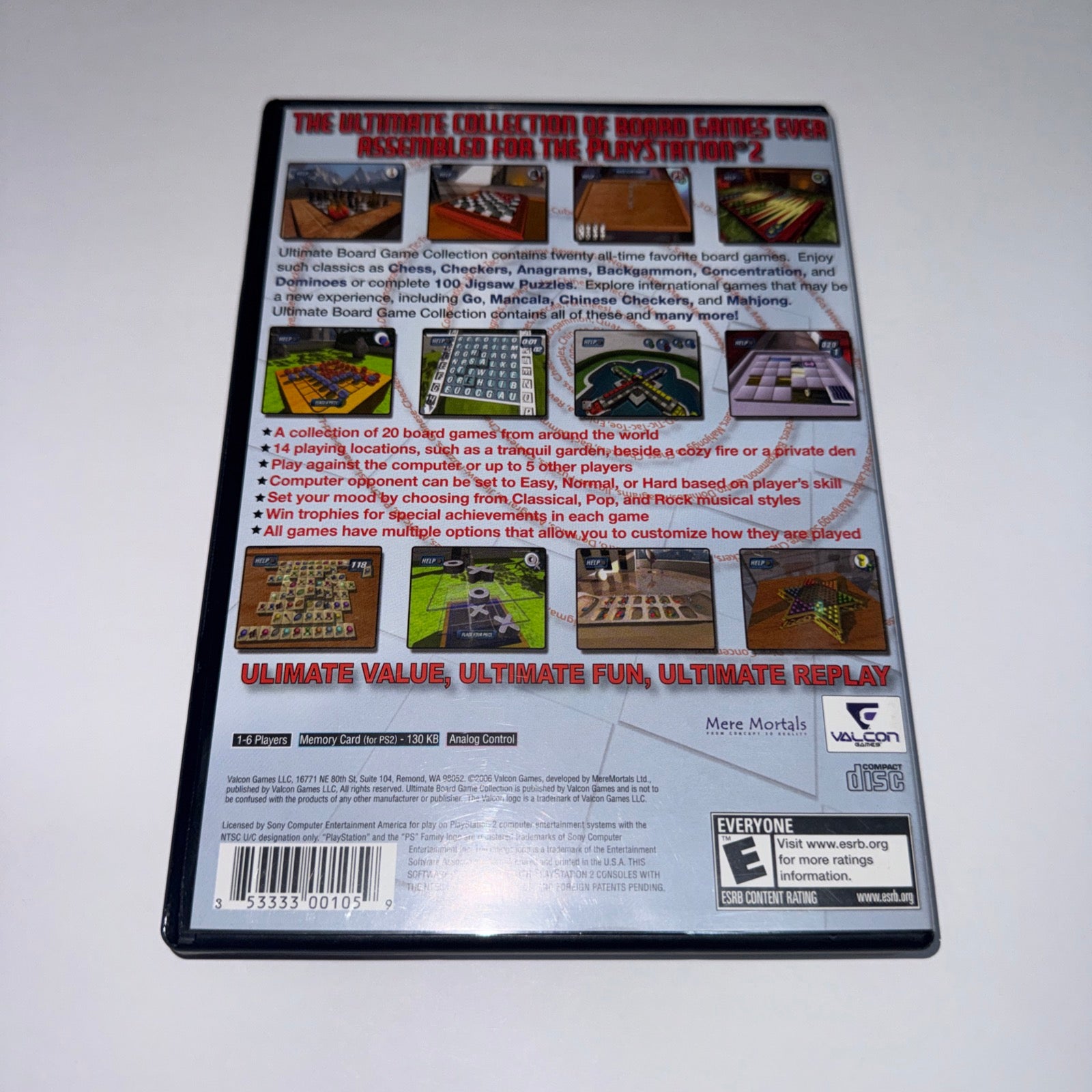 Ultimate Board Game Collection (Sony PlayStation 2, 2006) CIB - Complete