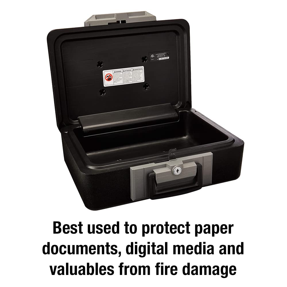 SentrySafe Fireproof Safe Box with Key Lock, Chest Safe with Carrying Handle