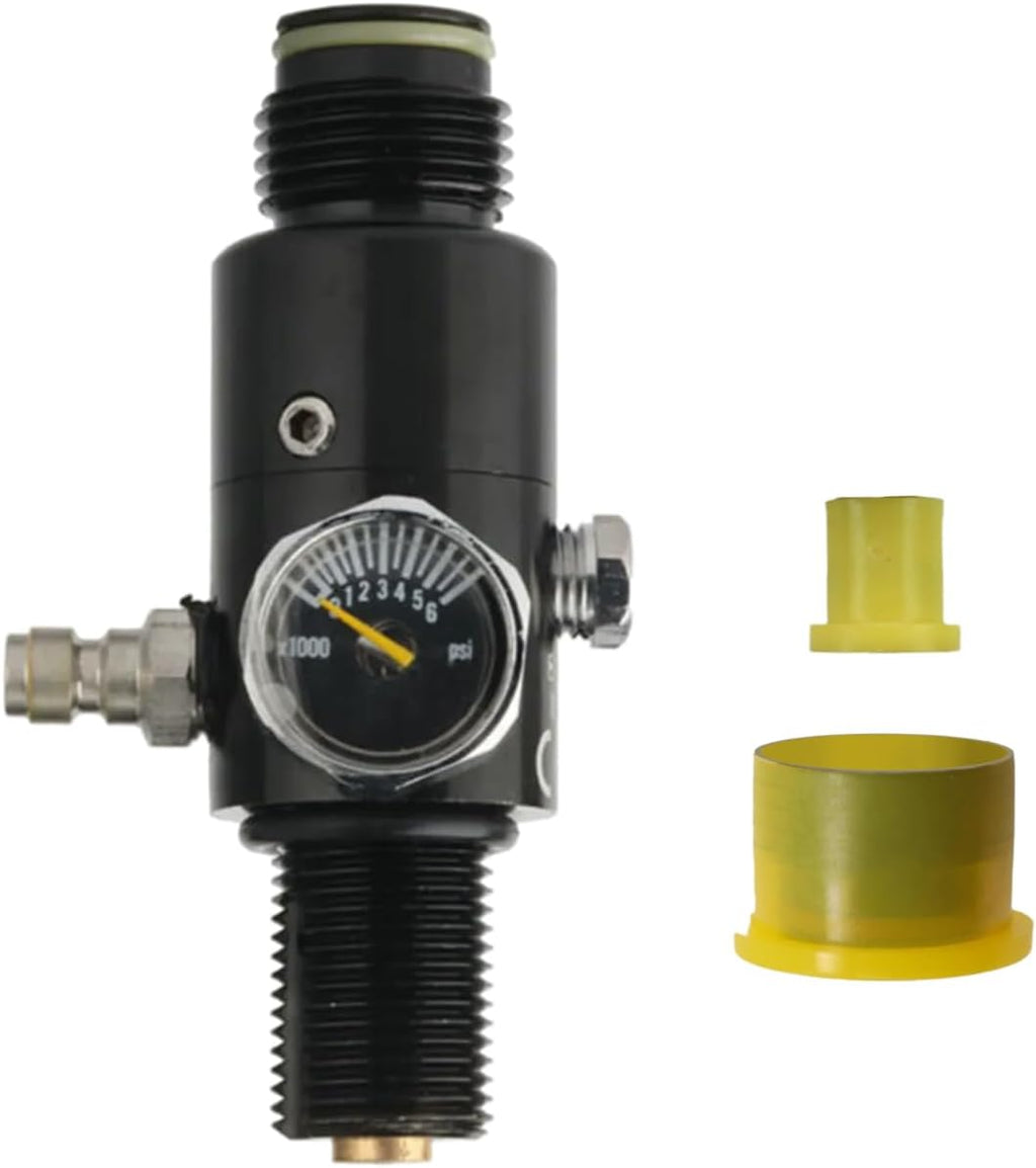 HPA Tank Regulator, Input 4500psi Output 1200Psi Tank Regulator Air Tank Regulator with Gauge HPA Cylinder Regulator