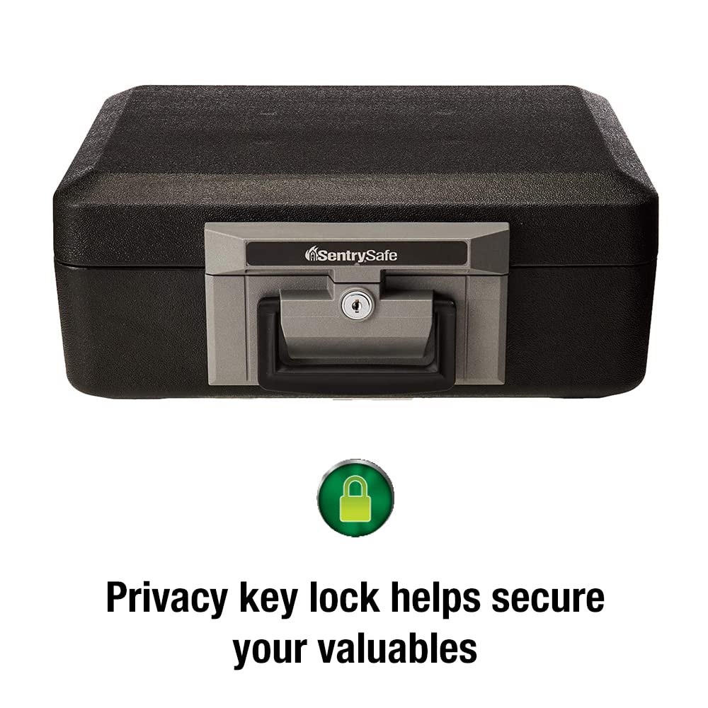 SentrySafe Fireproof Safe Box with Key Lock, Chest Safe with Carrying Handle