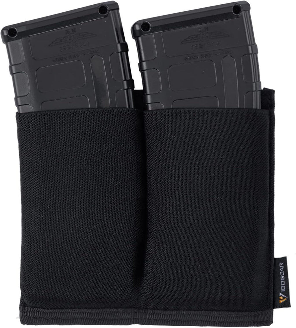 IDOGEAR Triple Mag Pouch Elastic Molle Magazine Pouches Open-top Carrier for M4/M16/AR/AK Rifle Magazines
