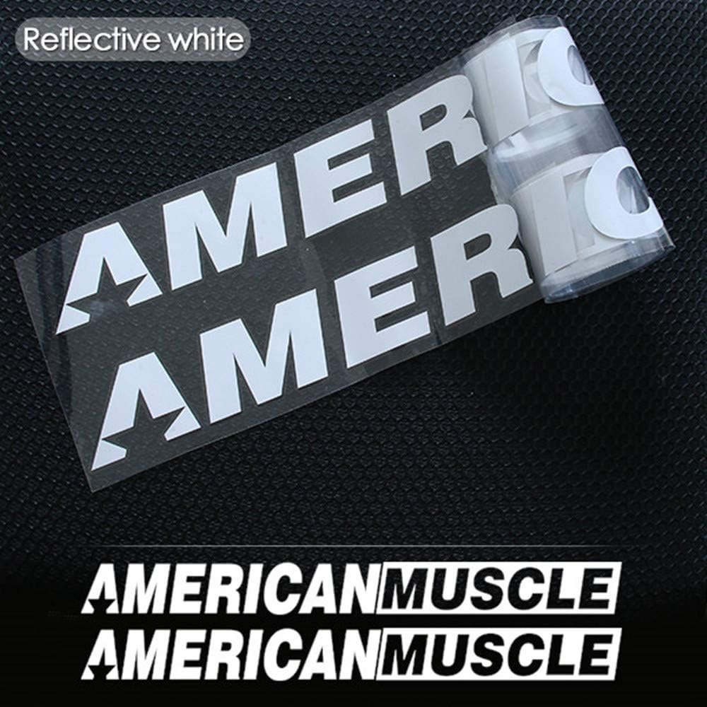 AMERICANMUSCLE Bold Text Windshield Banner Decals – Front &amp; Rear (2-Piece Set)