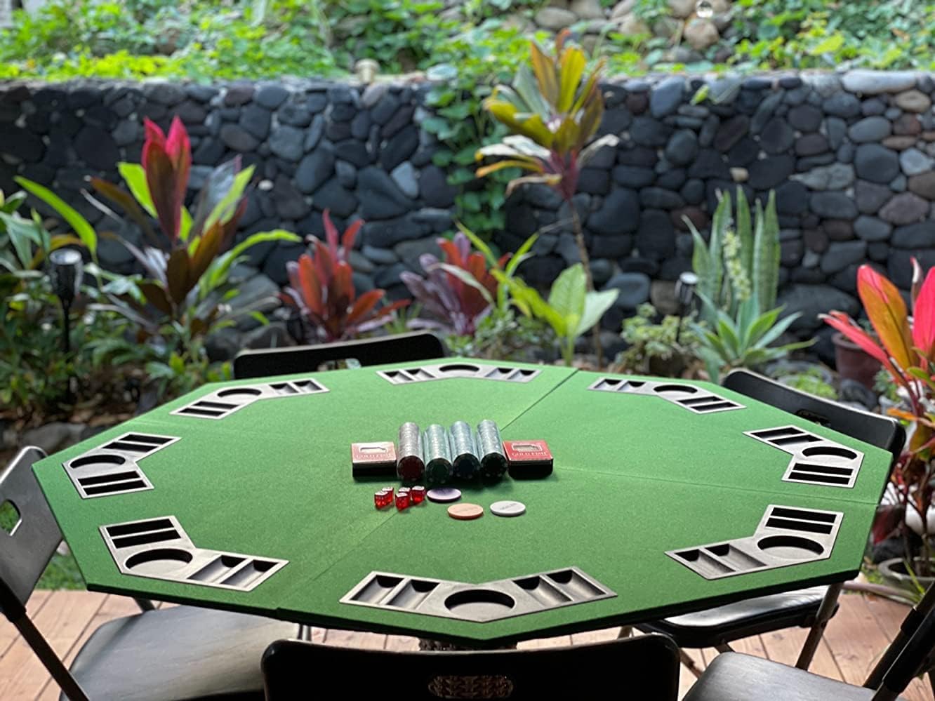 Folding Poker Table Top – 48-Inch Solid Wood Topper