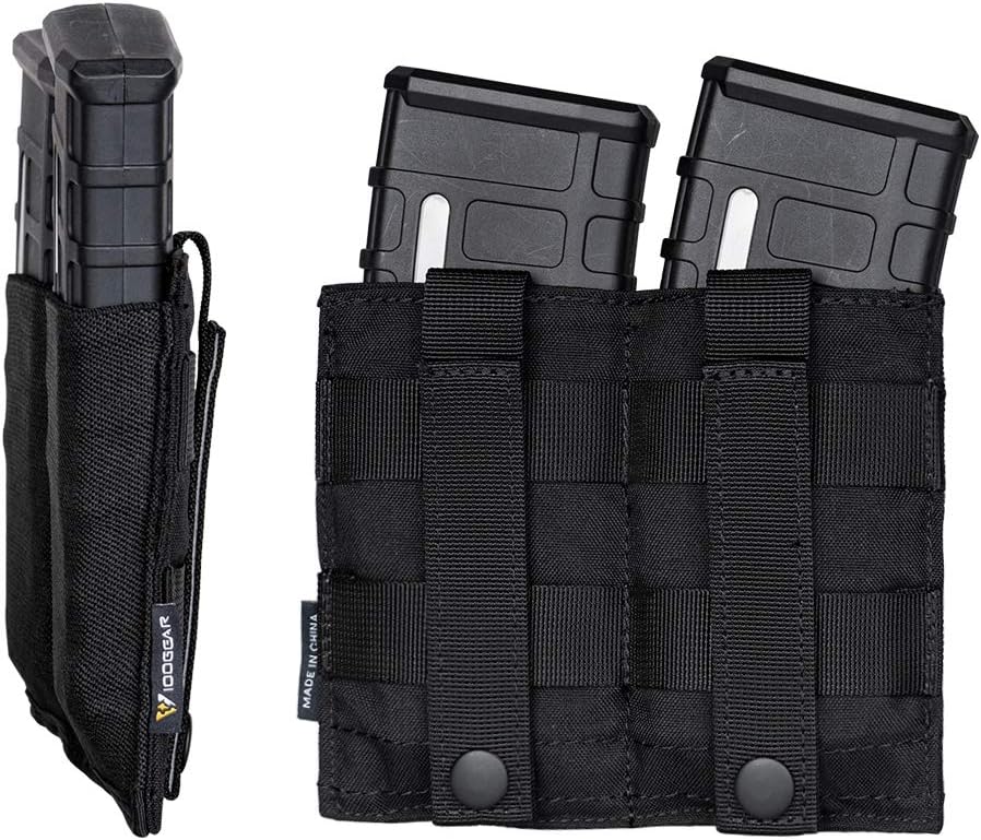 IDOGEAR Triple Mag Pouch Elastic Molle Magazine Pouches Open-top Carrier for M4/M16/AR/AK Rifle Magazines