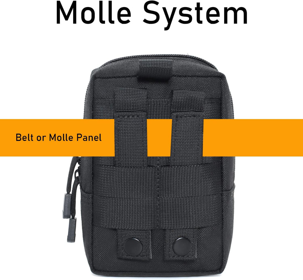2 Pack Molle Pouches - Tactical Compact Water-Resistant EDC Pouch