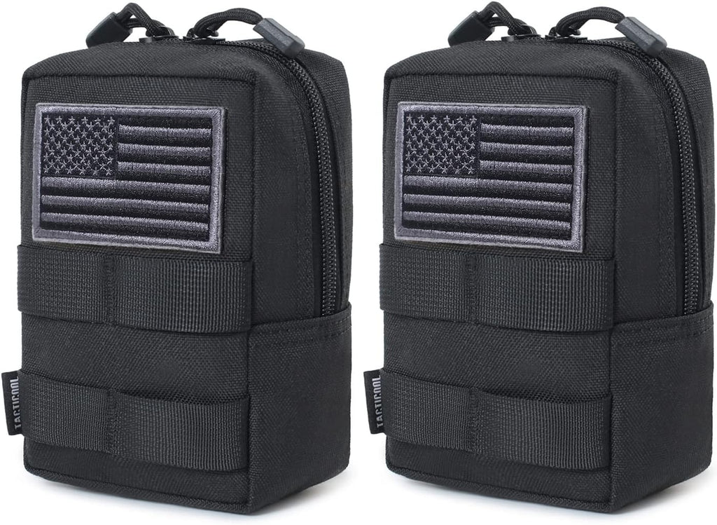2 Pack Molle Pouches - Tactical Compact Water-Resistant EDC Pouch