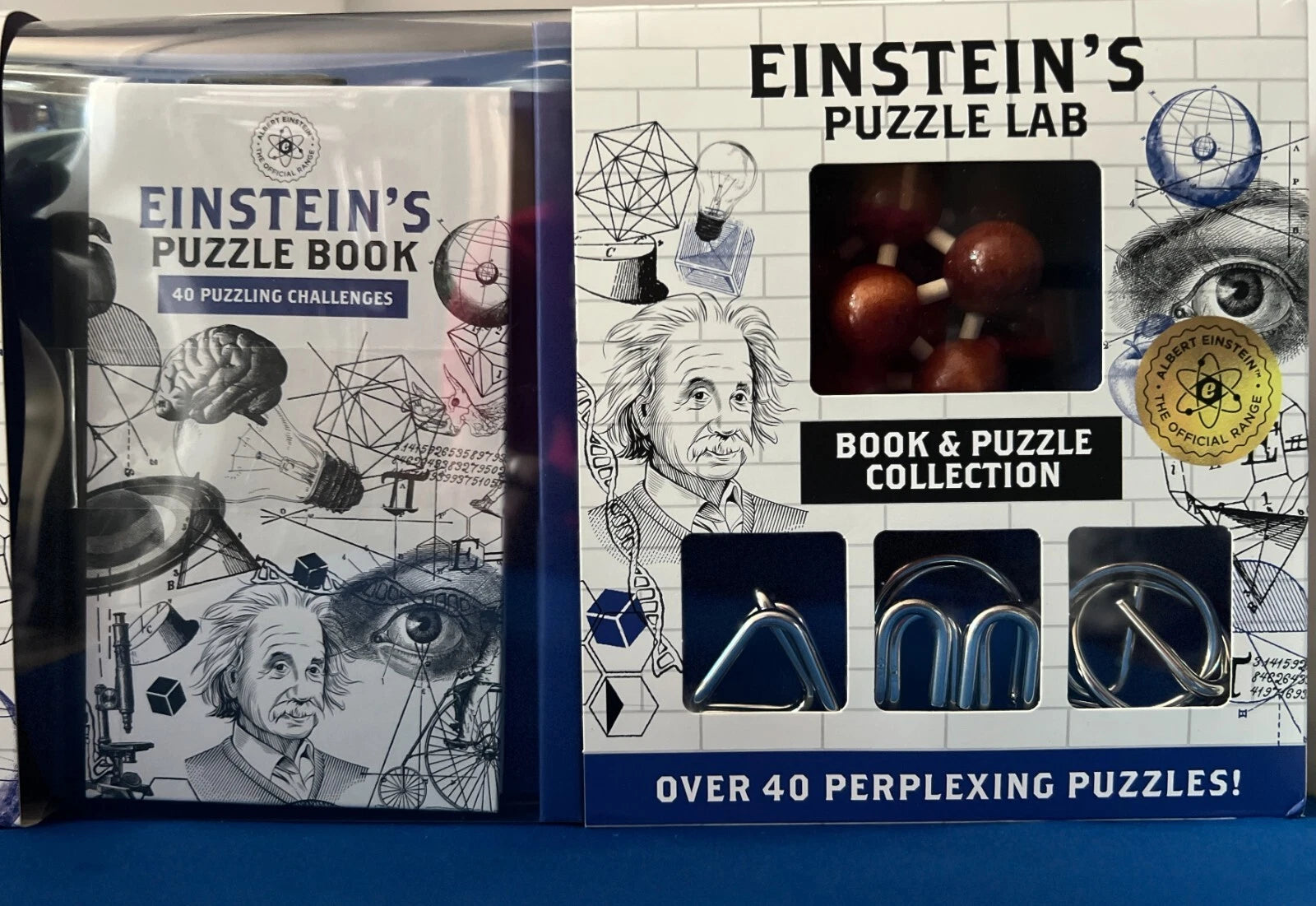 Einstein's Puzzle Lab Book & Puzzle Collection w/Over 40 Perplexing Puzzles